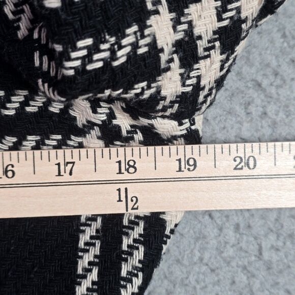 Villager Plaid Blazer Jacket 8 Black White Wool Blend Lined Padded Shoulder - Picture 10 of 14